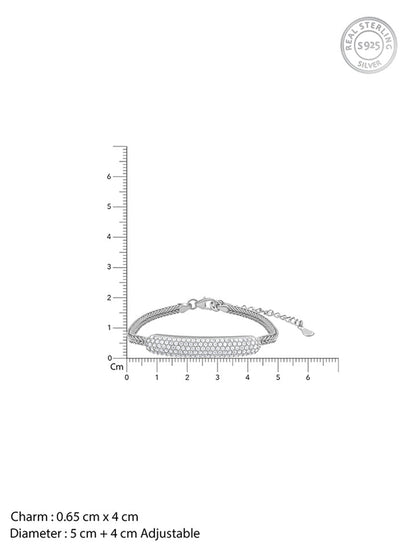 Silver Bar of Light Bracelet