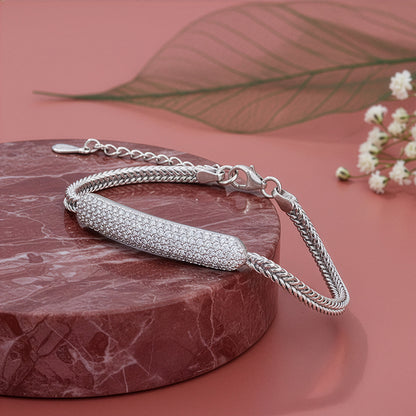 Silver Bar of Light Bracelet