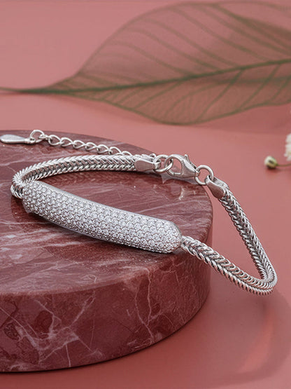 Silver Bar of Light Bracelet