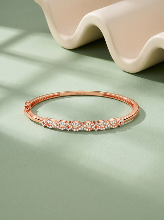 Rose Gold Infinite Joy Cuff Bracelet
