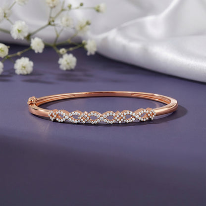Rose Gold Infinite Joy Cuff Bracelet