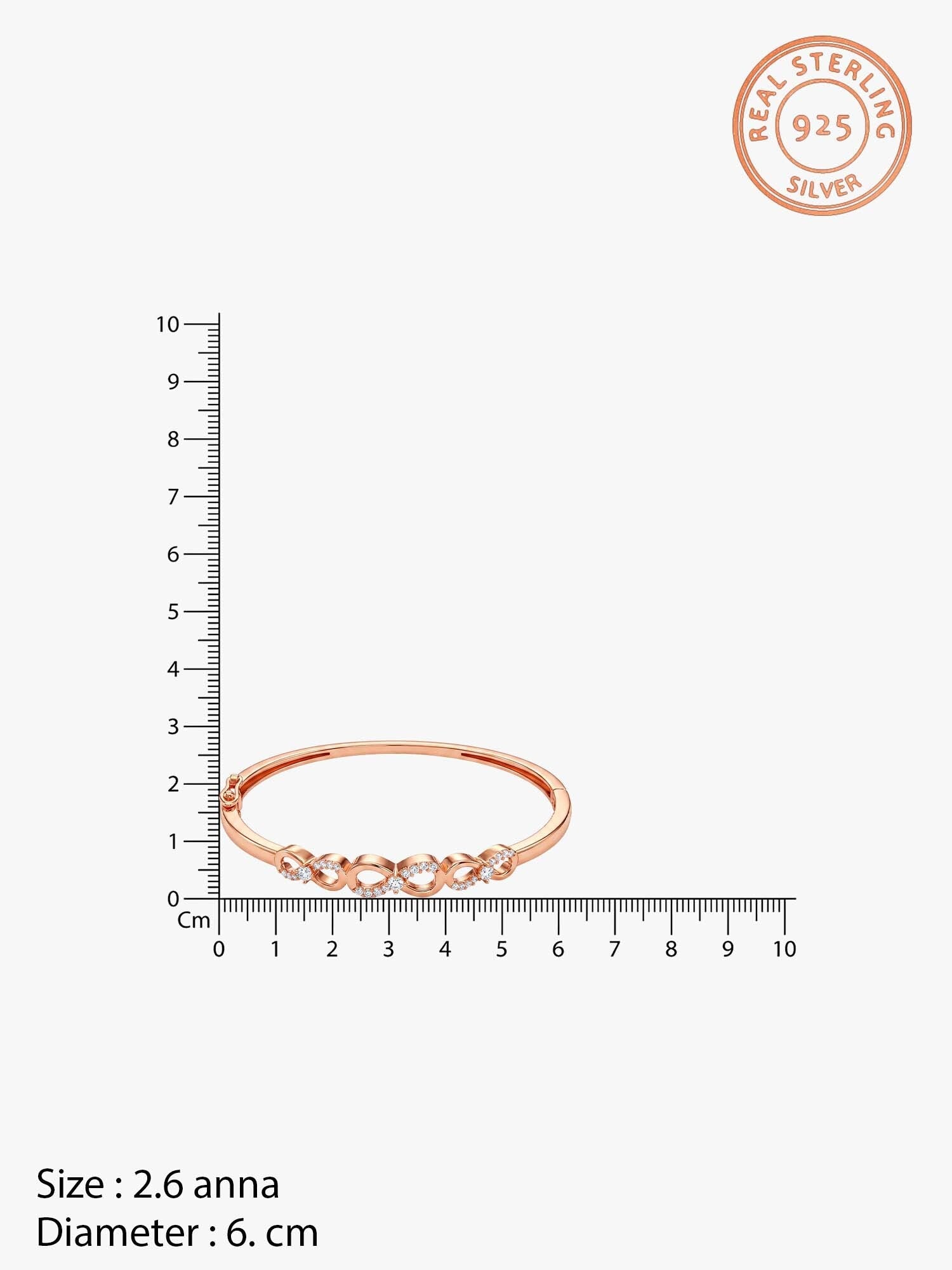 Rose Gold Foreverloop Cuff Bracelet (Size 2.6)