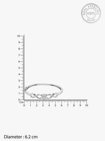 Silver Eternal Bloom Cuff Bracelet