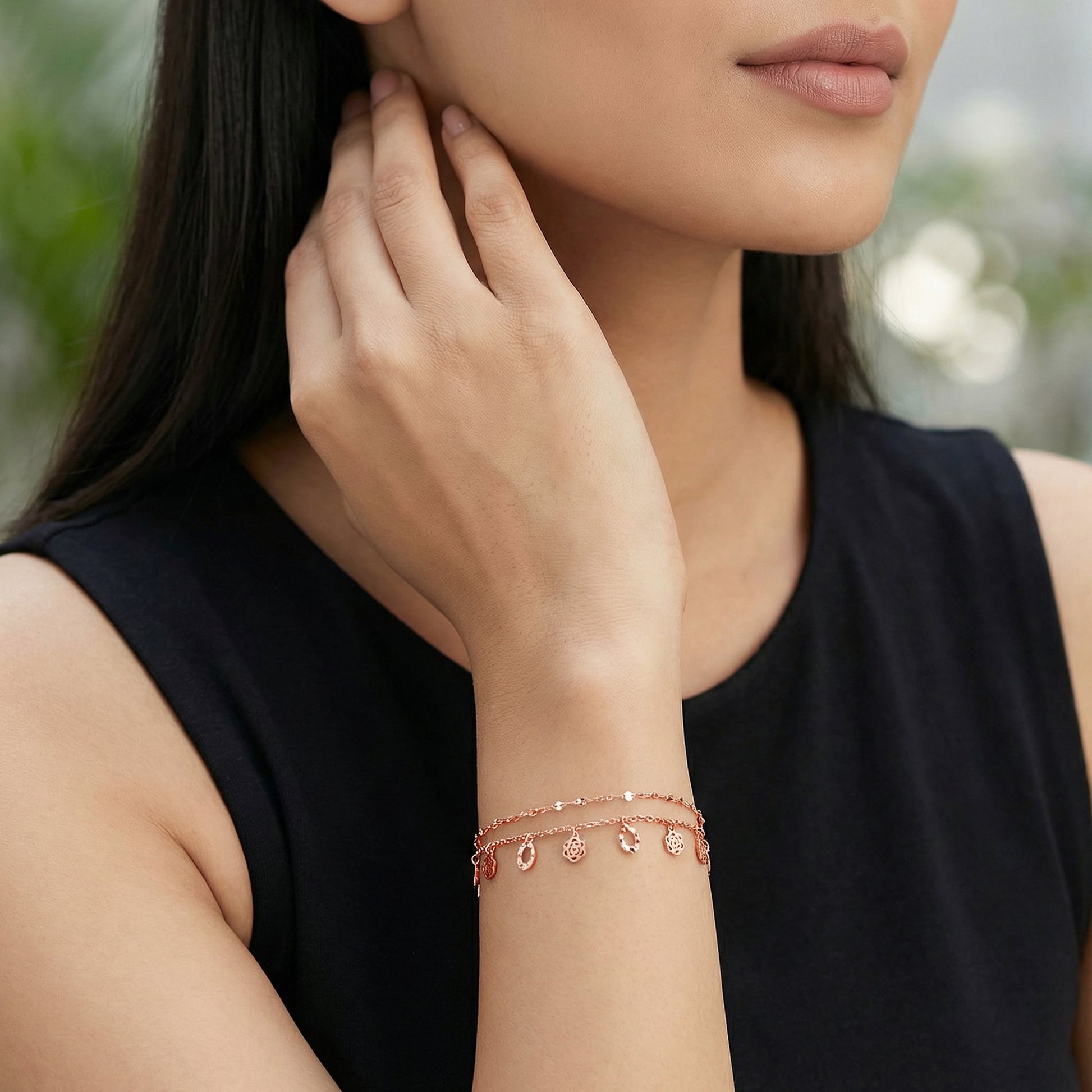 Rose Gold Without Me Bracelet