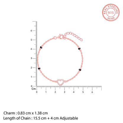 Rose Gold Dashing Love Mangalsutra Bracelet