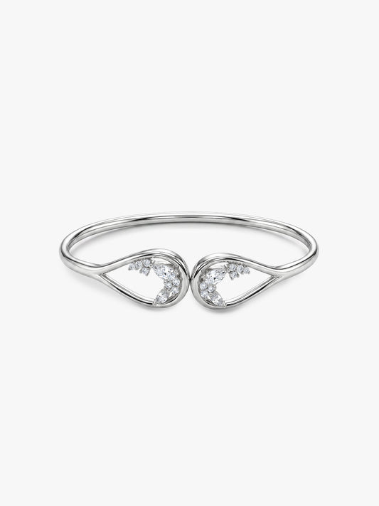 Silver Stayin' Alive Cuff Bracelet