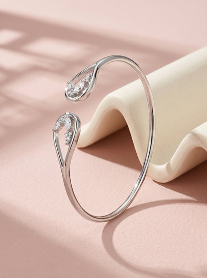 Silver Stayin' Alive Cuff Bracelet