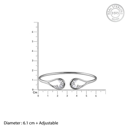 Silver Stayin' Alive Cuff Bracelet