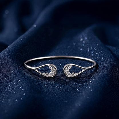 Silver Stayin' Alive Cuff Bracelet