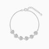 Silver Zircon Heart String Bracelet