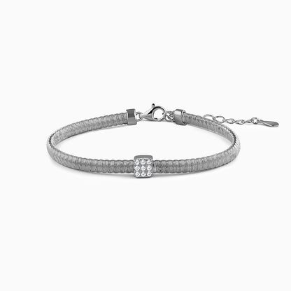 Silver Square Barrel Bracelet