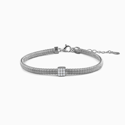 Silver Square Barrel Bracelet