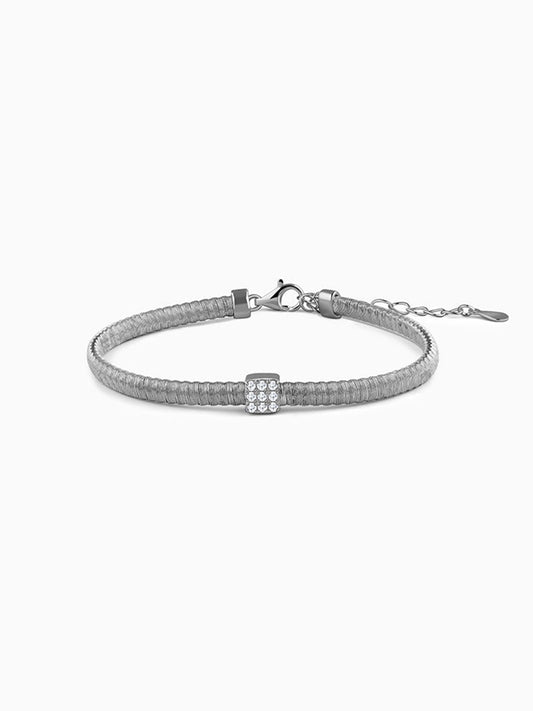 Silver Square Barrel Bracelet