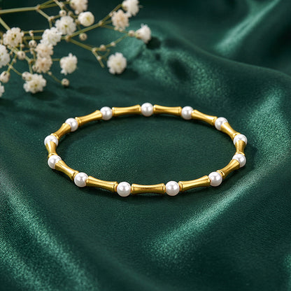 Golden Twinkle Pearl Bracelet