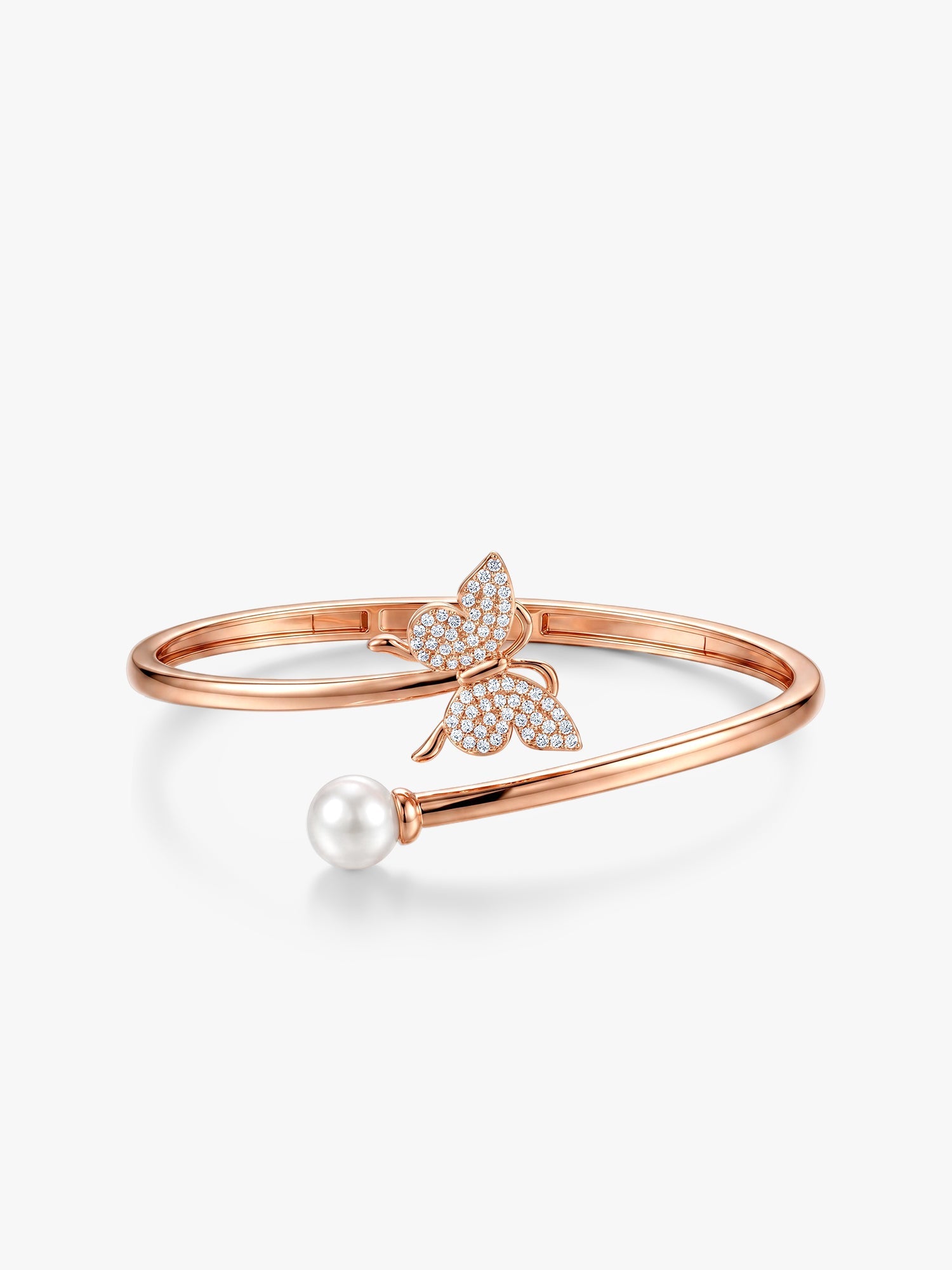 Rose Gold Pretty Flutter Cuff Bracelet