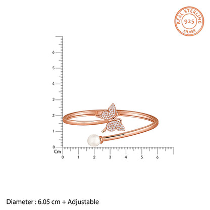 Rose Gold Pretty Flutter Cuff Bracelet