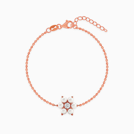 Rose Gold Pearl Bloom Bracelet