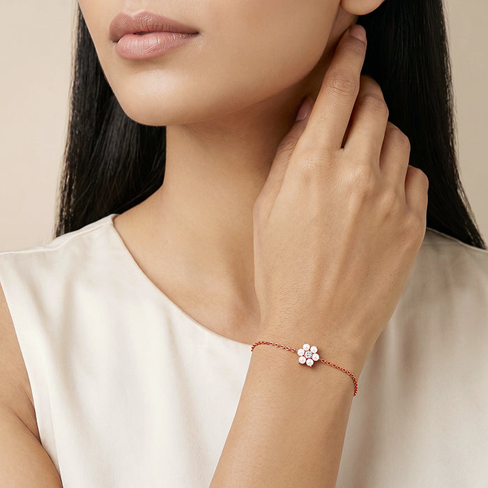 Rose Gold Pearl Bloom Bracelet