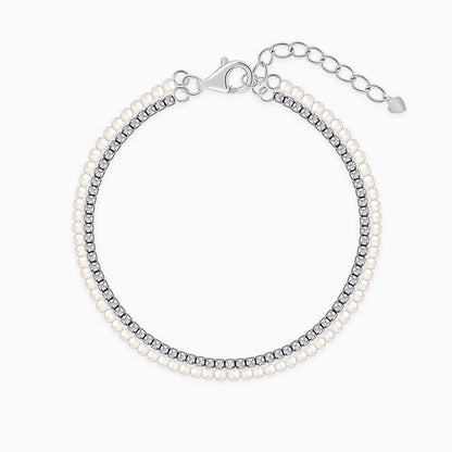 Silver Jayne Pearl Tennis Bracelet