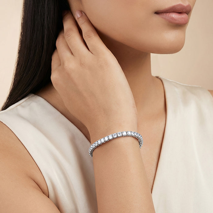 Silver Light Track Tennis Bracelet (Size 2.4)
