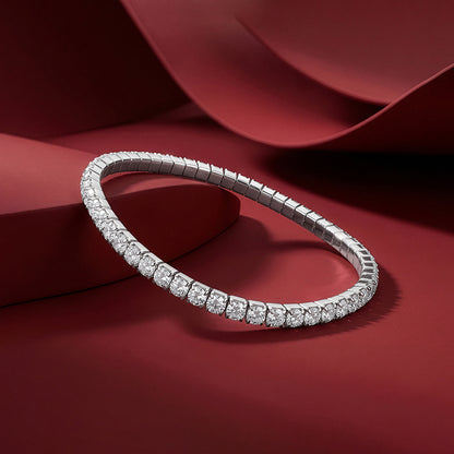 Silver Light Track Tennis Bracelet (Size 2.4)