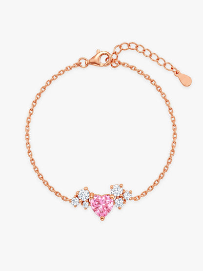 Rose Gold Heart Beat Bracelet