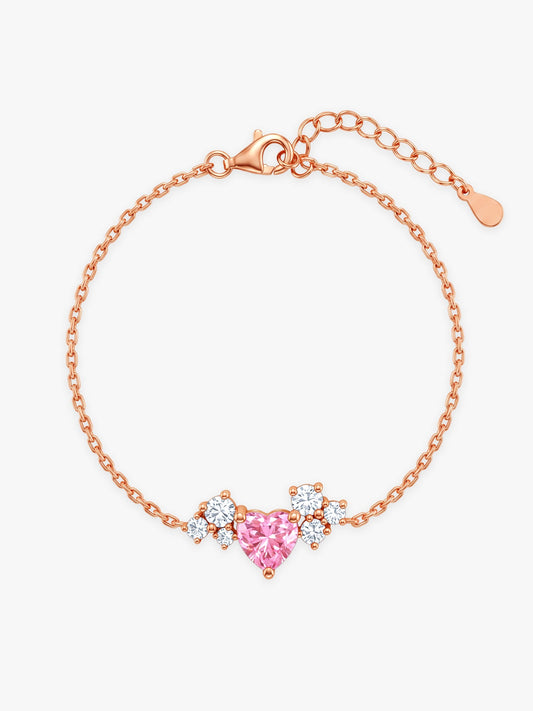 Rose Gold Heart Beat Bracelet