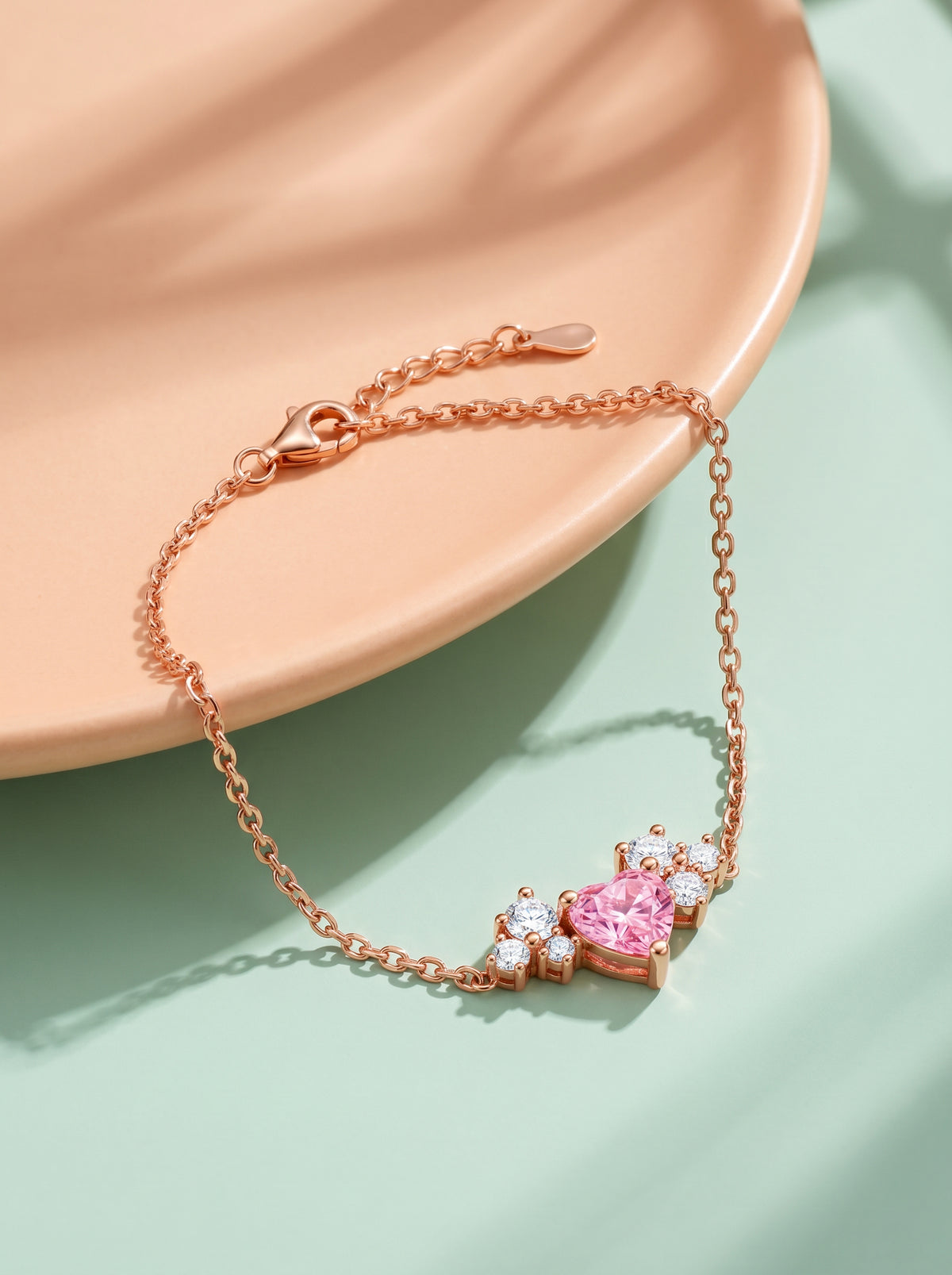 Rose Gold Heart Beat Bracelet
