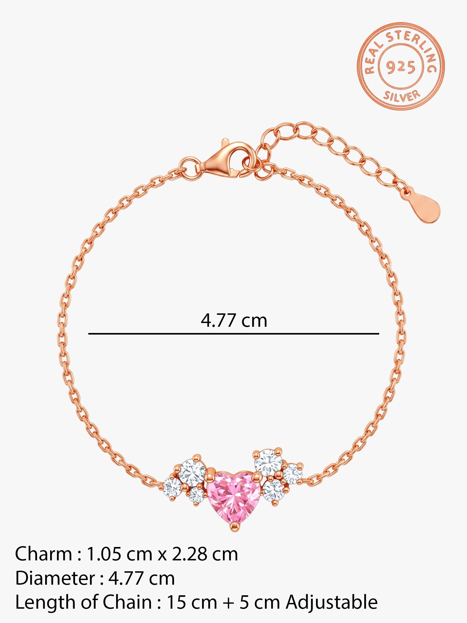 Rose Gold Heart Beat Bracelet
