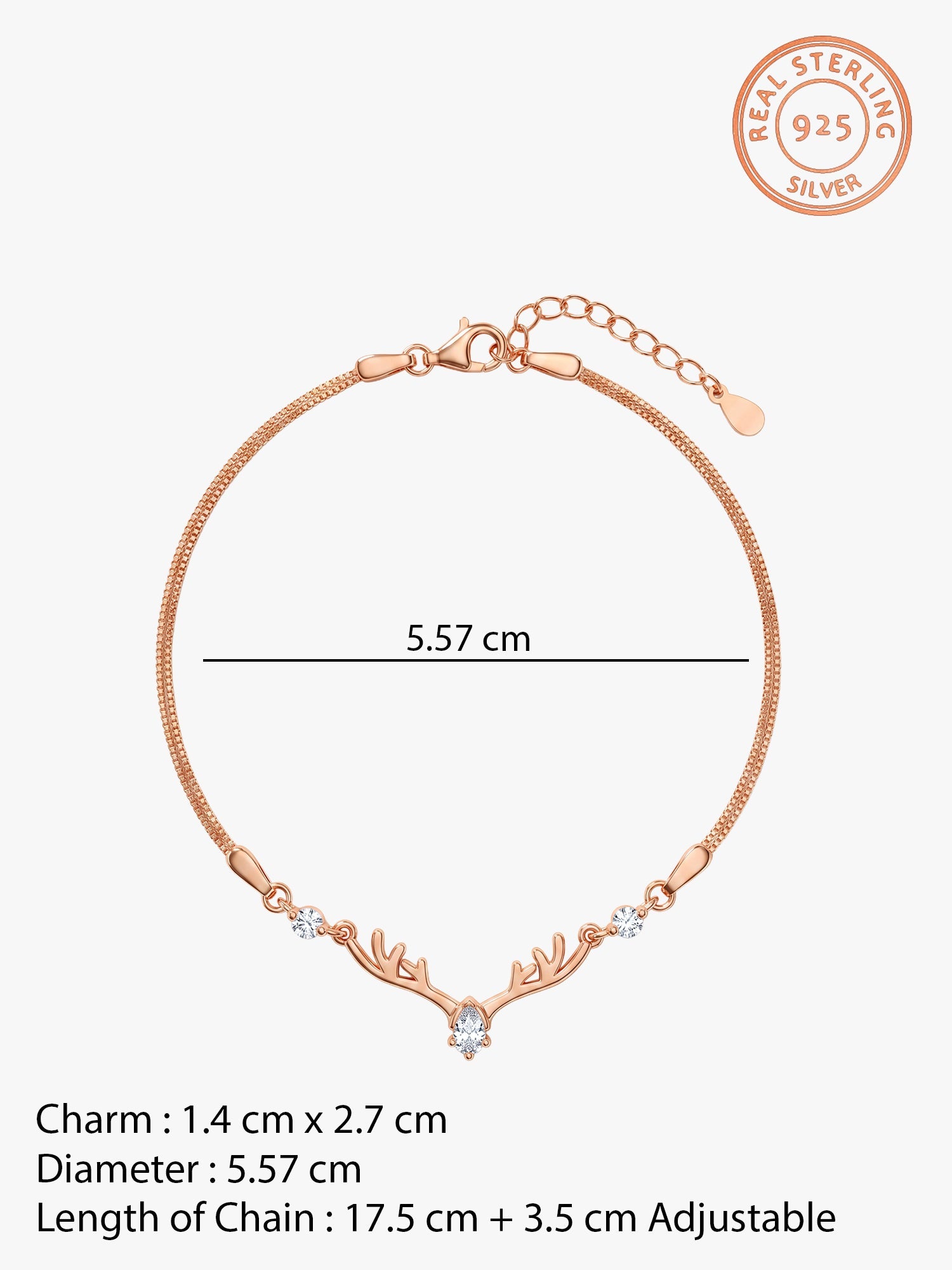 Rose Gold Deer Bracelet