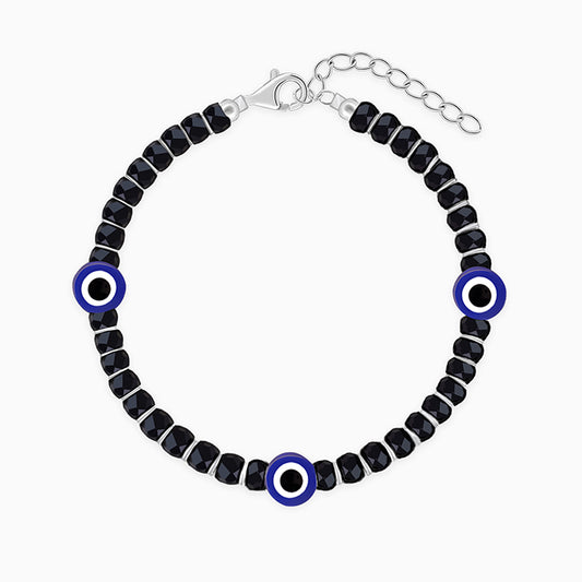 Silver Old School Nazar Bracelet