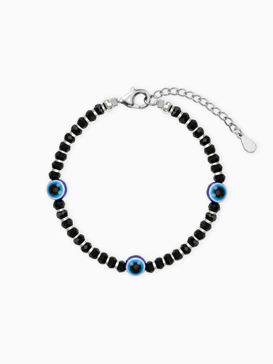 Silver Old School Nazar Bracelet
