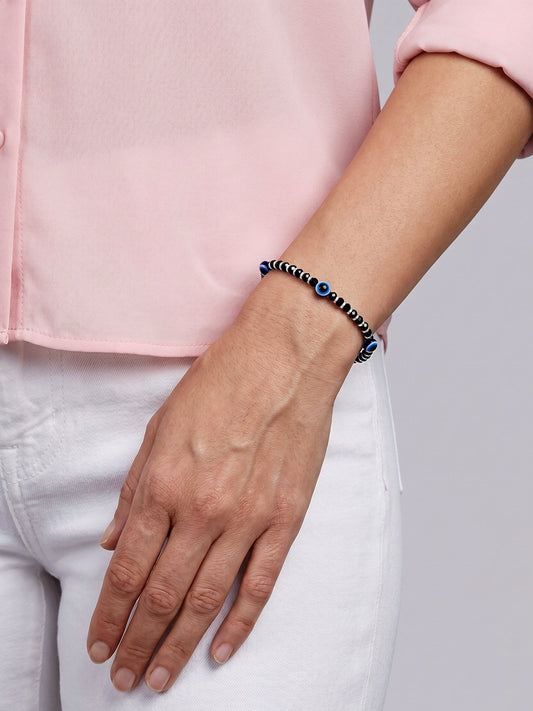 Silver Old School Nazar Bracelet