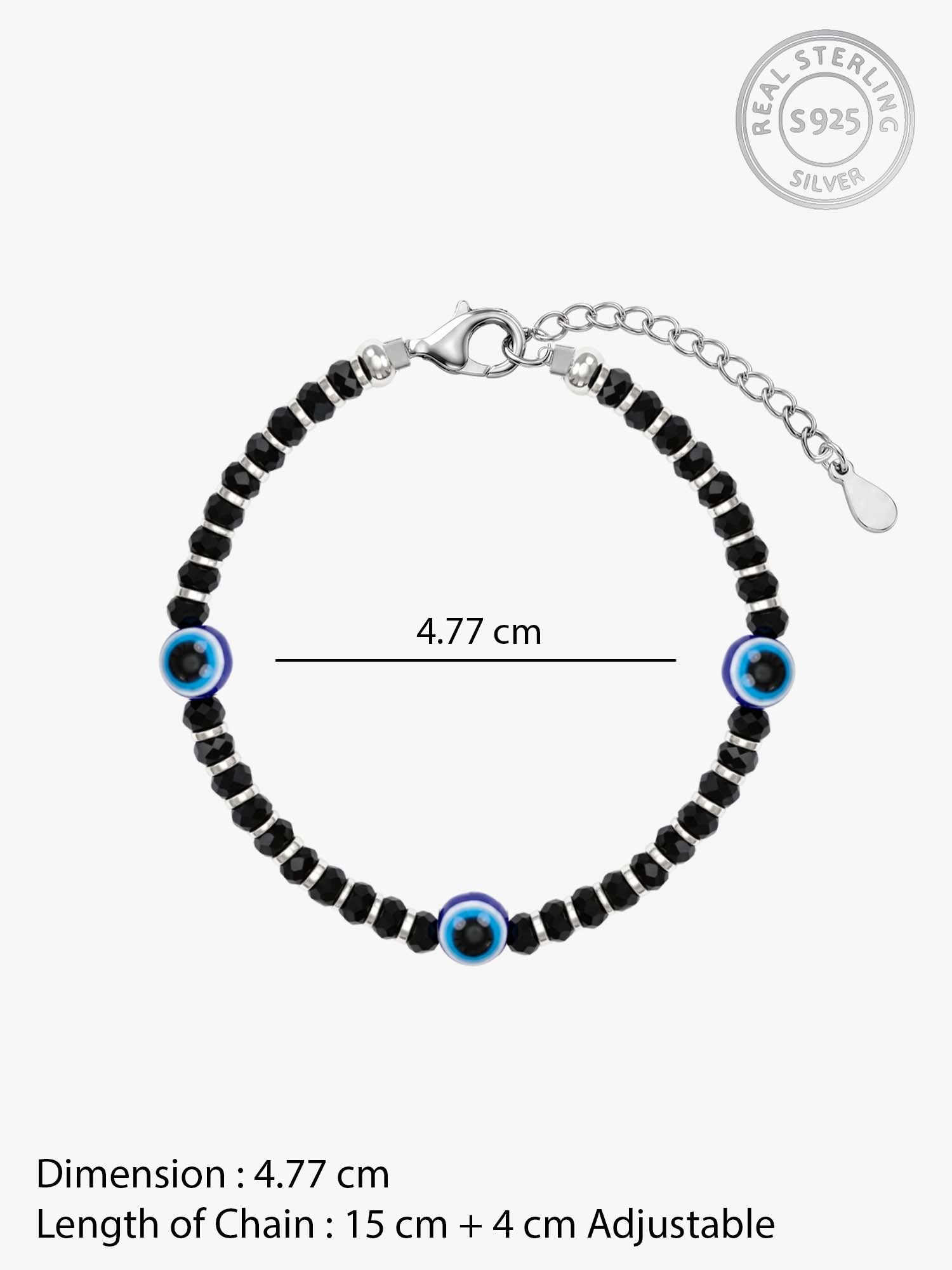 Silver Old School Nazar Bracelet
