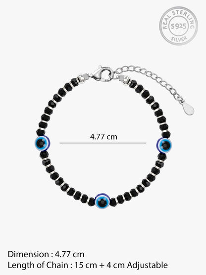 Silver Old School Nazar Bracelet