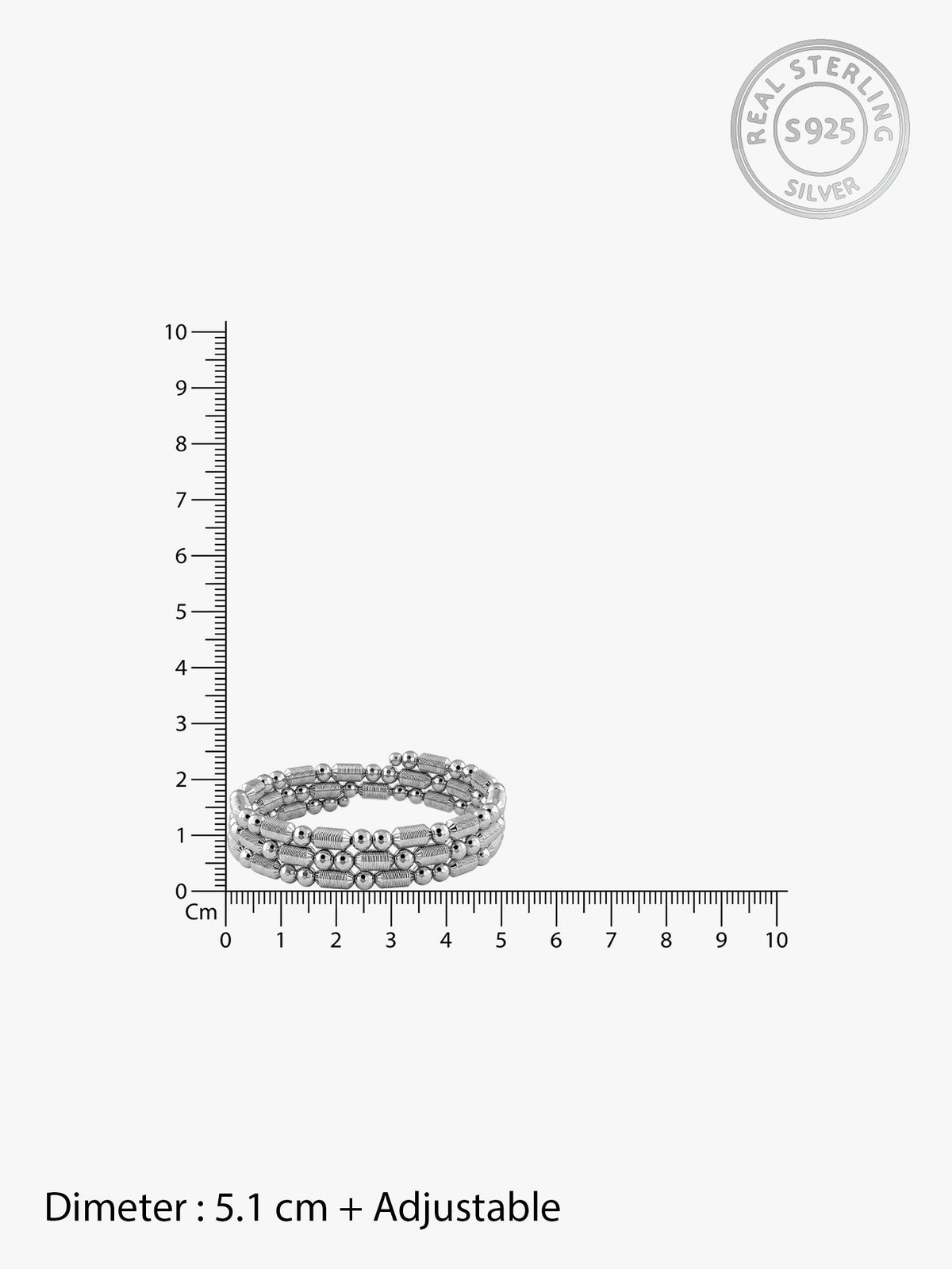 Silver Calm Down Bracelet