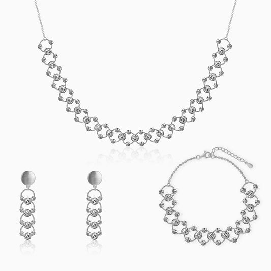 Silver Bejeweled Set of 3