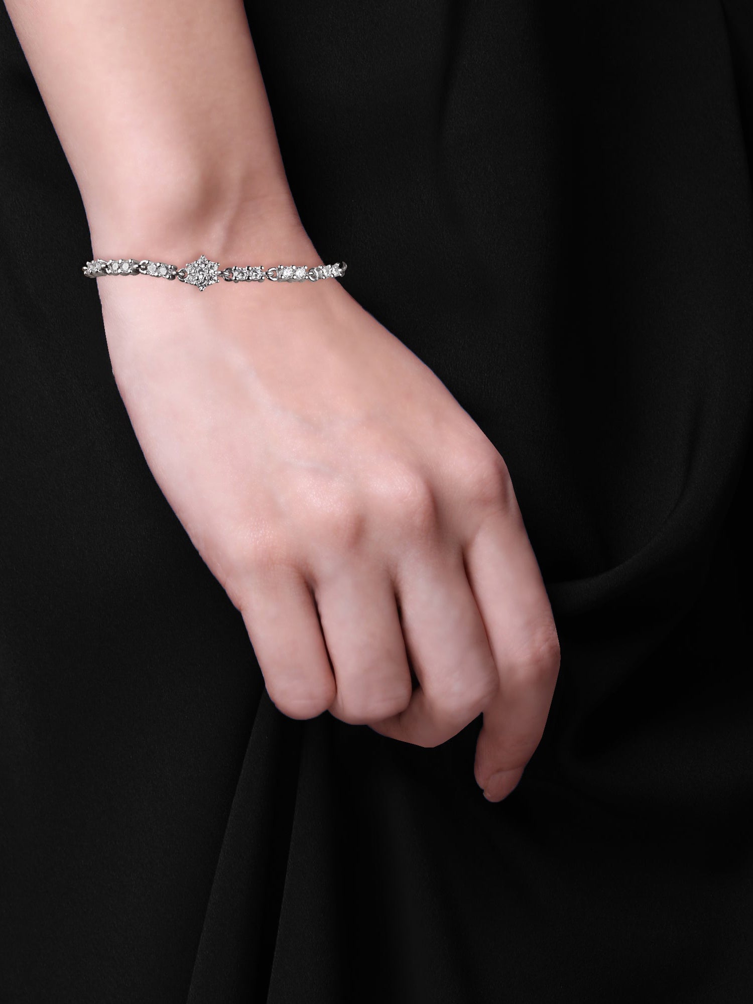 Silver Shining Star Bracelet