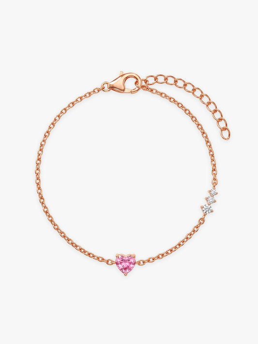 Rose Gold Pinky Heart Bracelet