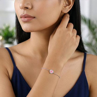 Silver Heart of Light Bracelet