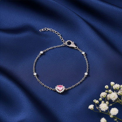 Silver Heart of Light Bracelet