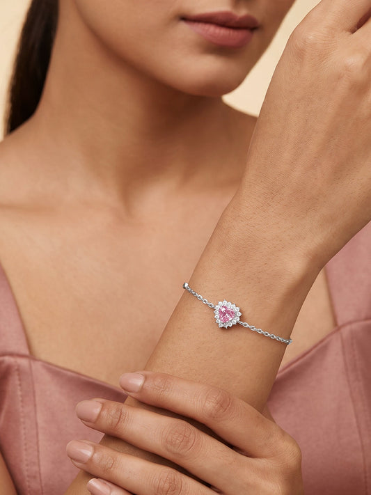 Silver Heart of Light Bracelet