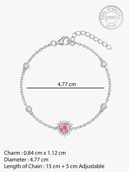 Silver Heart of Light Bracelet