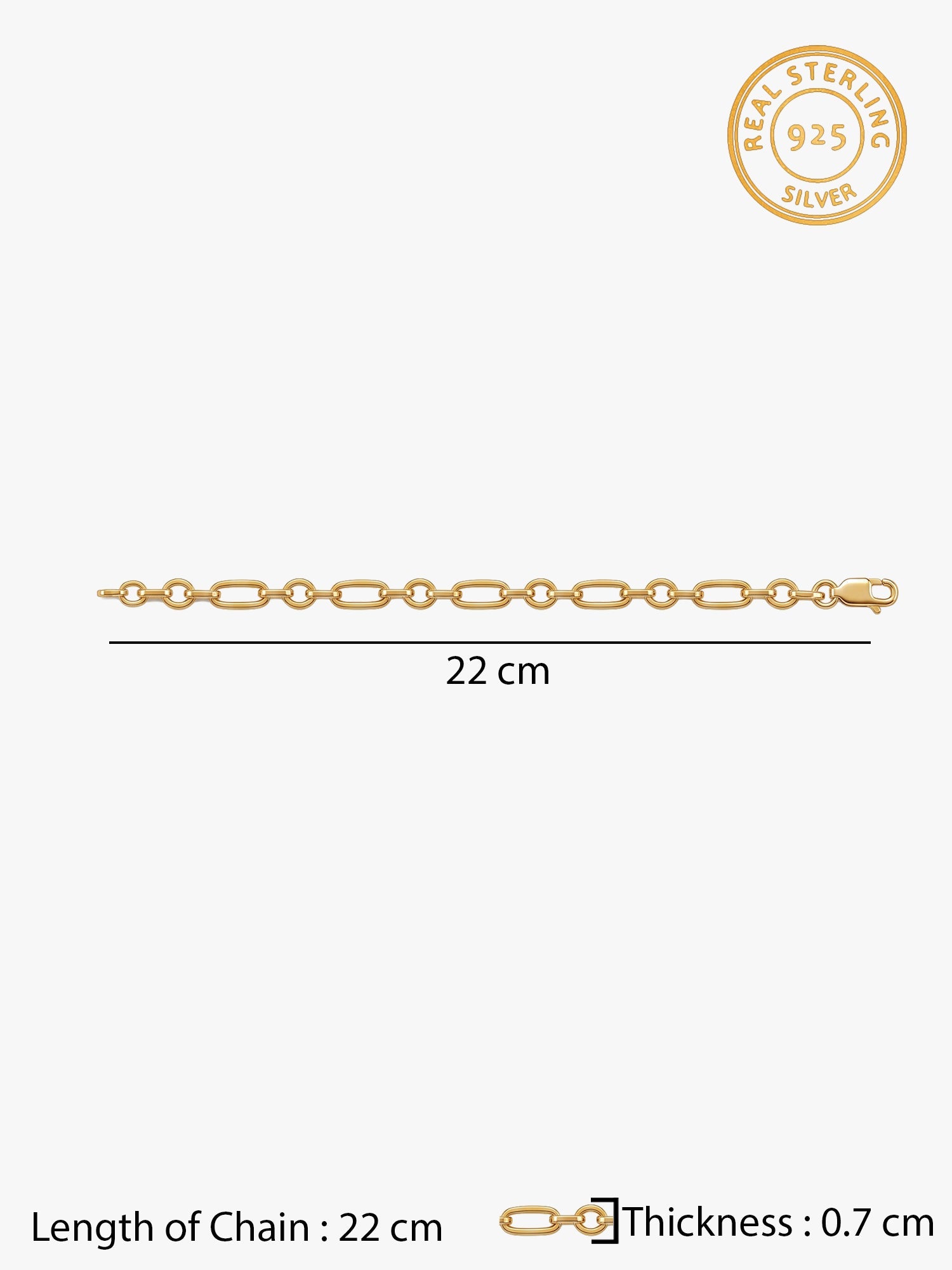 Golden Titan Link Bracelet For Him