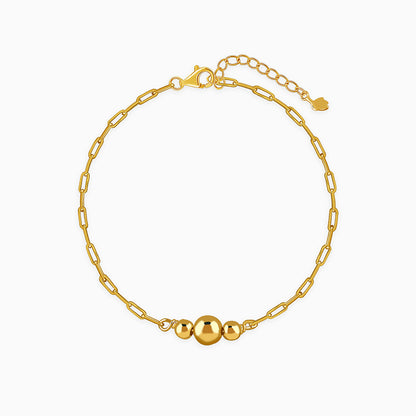 Golden Glowing Beads Bracelet