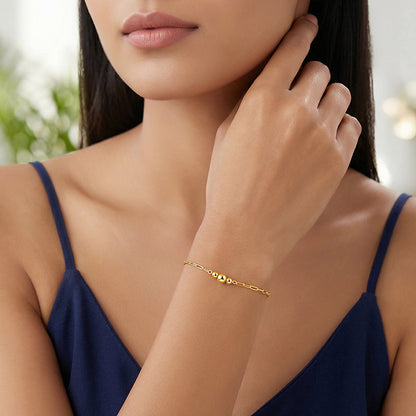 Golden Glowing Beads Bracelet