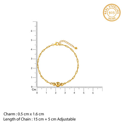 Golden Glowing Beads Bracelet