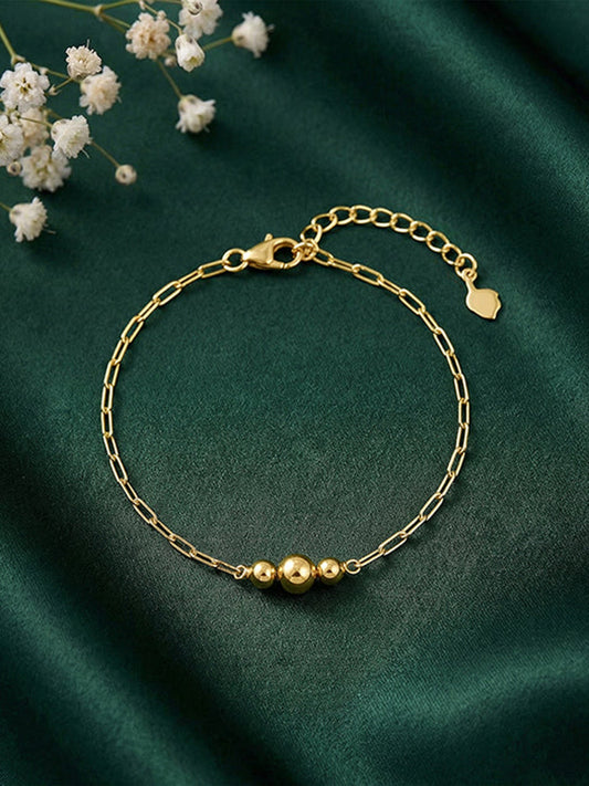 Kriti Sanon Golden Glowing Beads Bracelet