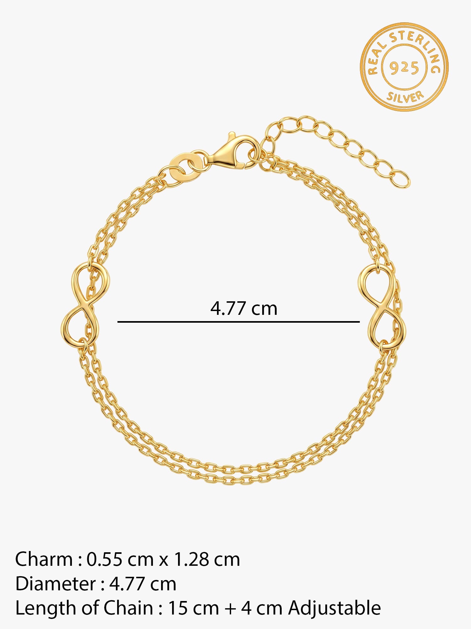 Kriti Sanon Golden Boundless Link Bracelet