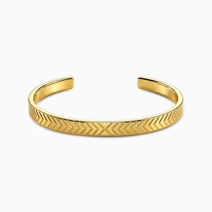 Golden Chevron Cuff Bracelet